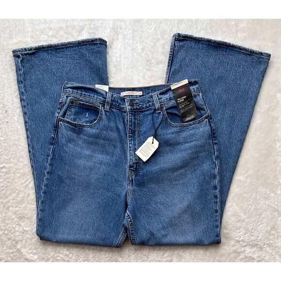 NWT Levi's Premium 70’s High Flare Jeans in Sonoma Walks - Light Wash, Size 32 - Picture 4 of 16